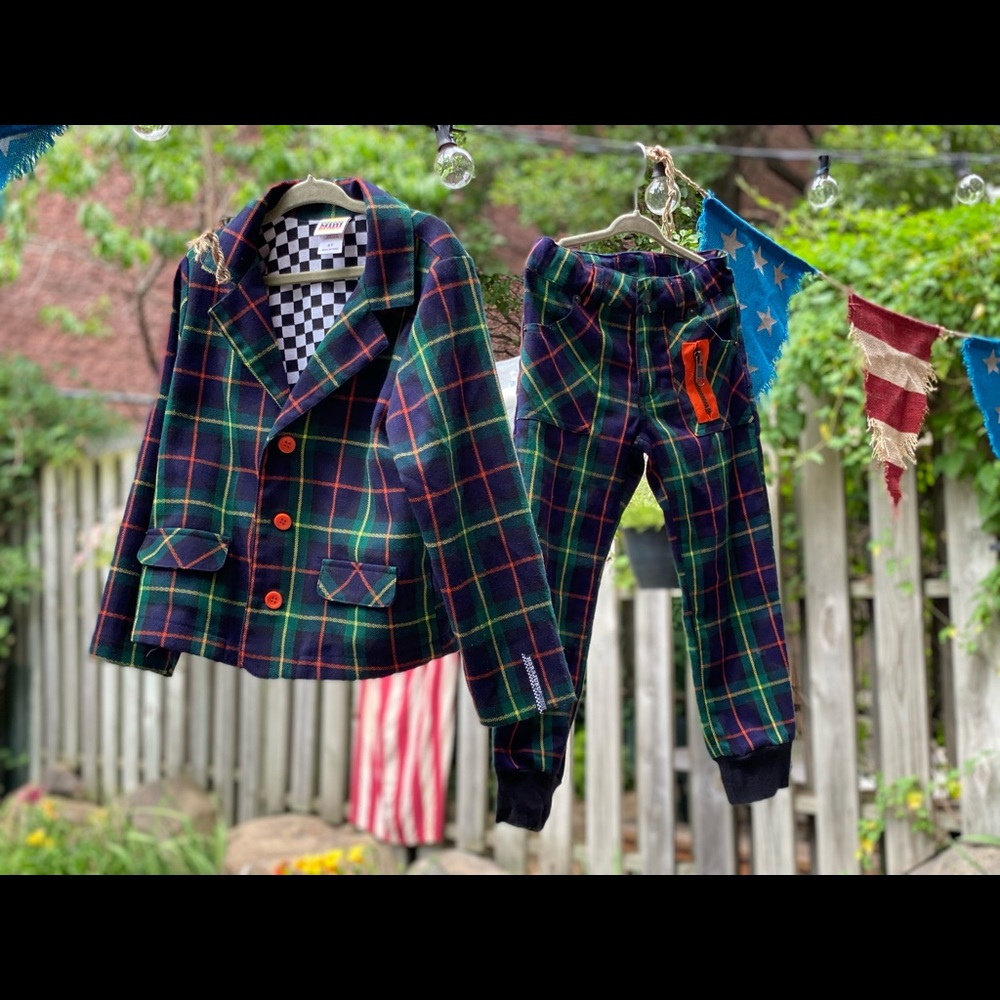 Harajuku mini plaid suit